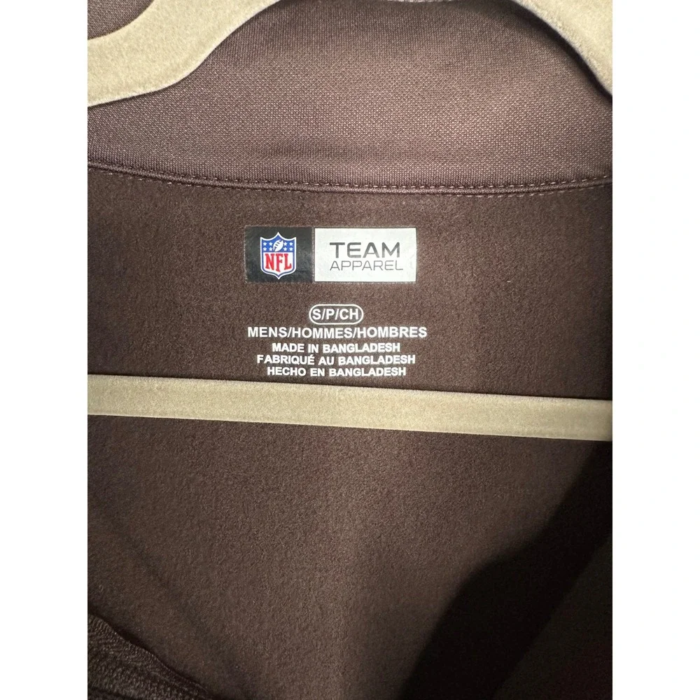 NFL Cleveland Browns Brown Full Zip Track Jacket Mens‎ Size Small Team Apparel